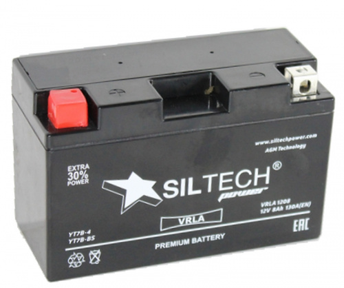 Аккумулятор SILTECH VRLA1208 12V8AH п.п. (YT7B-4)150*65*94/130