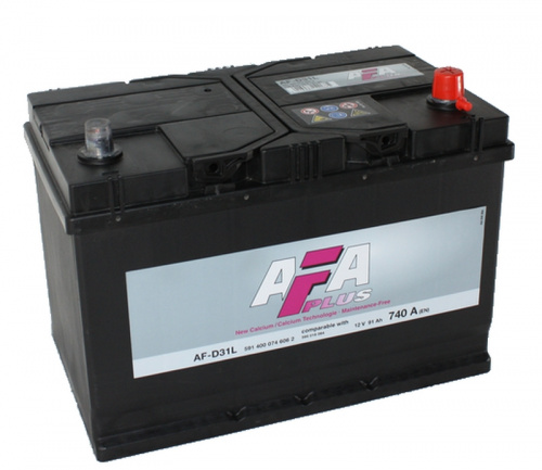 Аккумулятор AFA PLUS 6ст-91 А/ч R+ EN 740A 306x173x225 AF-D31L