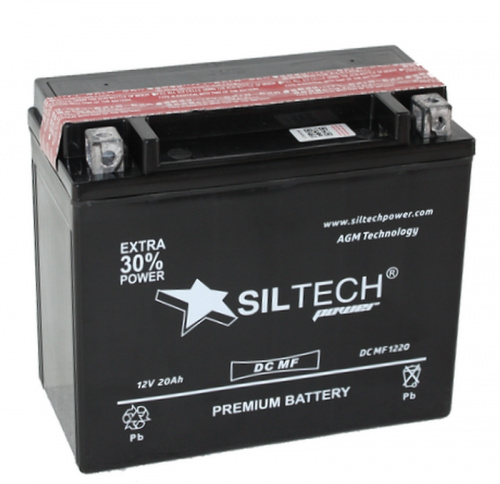 Аккумулятор SILTECH DC MF1220 12V20AH о.п. (YTX20L-BS) AGM сух