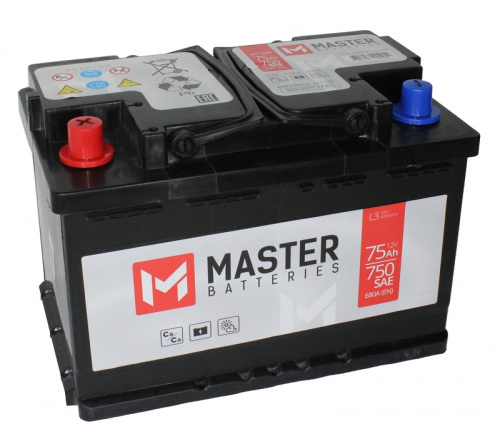 Аккумулятор Master Batteries 6СТ- 75 (п.п.) [д278ш175в190/750SAE] [L3