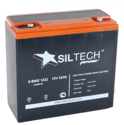 Аккумулятор SILTECH E-BIKE 6-DZM-20 (12V22Ah) [д181ш78в170]