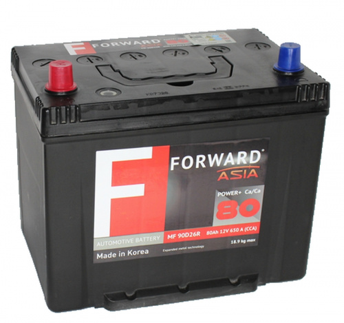 Аккумулятор FORWARD 6СТ-80 (п.п) (90D26R) [д260ш173в225/650]