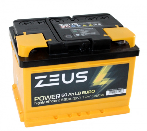 Аккумулятор ZEUS POWER 6СТ- 60 VLR (о.п.) низ. [д242ш175в175/590EN] [LB2]