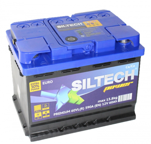 Аккумулятор SILTECH POWER 6СТ- 60 VL (п.п.) 242*175*190/590