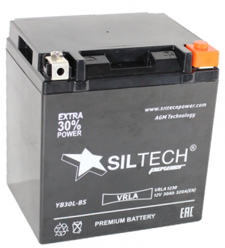 Аккумулятор SILTECH VRLA1230 12V30Аh о.п.(YB30L-BS)166*126*175