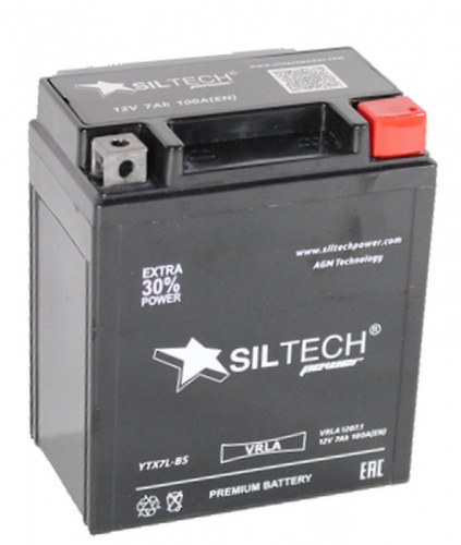 Аккумулятор SILTECH VRLA1207.1 12V7AH о.п.(YTX7L-BS)113*70*131