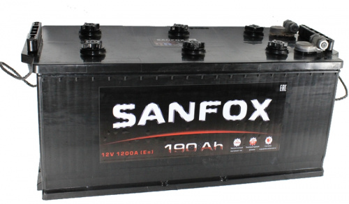Аккумулятор SanFox 6CT-190 Aз рос. кр. плоская конус 1200А Каз