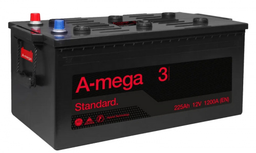 Аккумулятор А-MEGA STANDART 6СТ-225 о.п. 1200А
