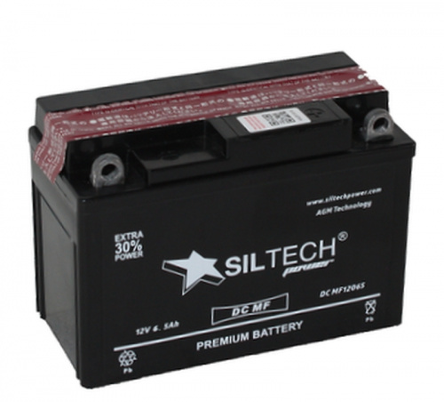 Аккумулятор SILTECH DC MF12065 12V6,5AH о.п. (YTX6,5L-BS) AGM